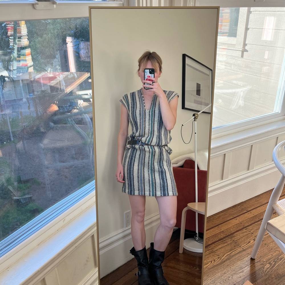 Vintage Missoni Blue and Cream Knit Dress